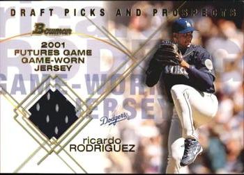 2001 Bowman Draft Picks & Prospects - Futures Game Relics #FGR-RR Ricardo Rodriguez  Front