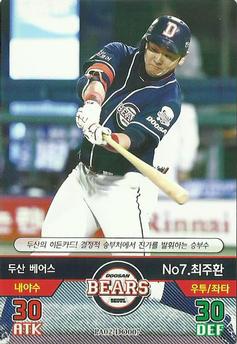 2016 SMG Ntreev Baseball's Best Players Diamond Winners #PA02-DO007 Ju-Hwan Choi Front