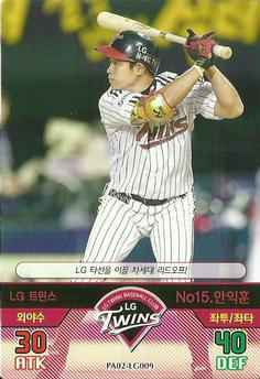 2016 SMG Ntreev Baseball's Best Players Diamond Winners #PA02-LG009 Ik-Hun Ahn Front