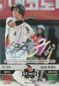 2016 SMG Ntreev Baseball's Best Players Diamond Winners - Clear Card #PA02-KT001 Kyung-Soo Park Front