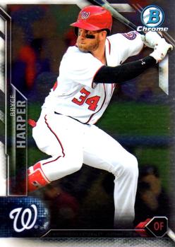 2016 Bowman Chrome #100 Bryce Harper Front