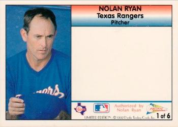 1992 Pacific Nolan Ryan Texas Express II - Limited Edition #1 Nolan Ryan Back