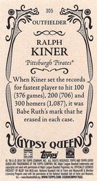 2016 Topps Gypsy Queen - Mini #305 Ralph Kiner Back