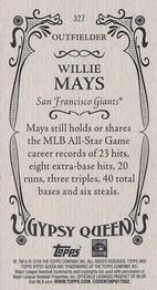 2016 Topps Gypsy Queen - Mini #327 Willie Mays Back