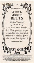 2016 Topps Gypsy Queen - Mini Gold #158 Mookie Betts Back