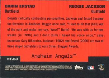 2001 Bowman's Best - Franchise Favorites #FF-EJ Darin Erstad / Reggie Jackson  Back