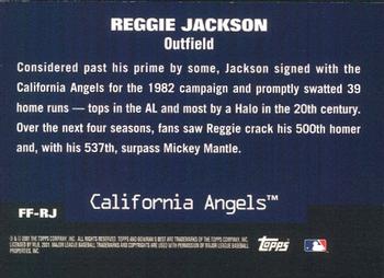 2001 Bowman's Best - Franchise Favorites #FF-RJ Reggie Jackson  Back