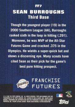 2001 Bowman's Best - Franchise Futures #FF7 Sean Burroughs  Back