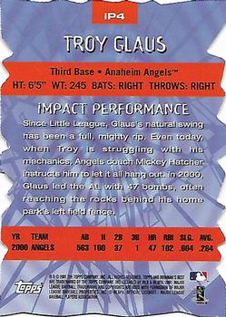 2001 Bowman's Best - Impact Players #IP4 Troy Glaus  Back