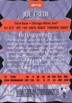 2001 Bowman's Best - Impact Players #IP13 Joe Crede  Back