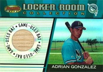 2001 Bowman's Best - Locker Room Collection Lumber #LRCL-AG Adrian Gonzalez  Front