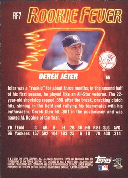2001 Bowman's Best - Rookie Fever #RF7 Derek Jeter  Back