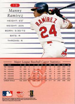 2001 Donruss - 1999 Retro #13 Manny Ramirez Back