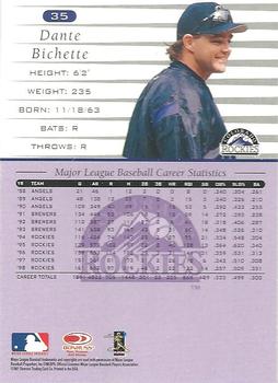 2001 Donruss - 1999 Retro #35 Dante Bichette Back