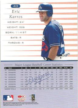 2001 Donruss - 1999 Retro #40 Eric Karros Back