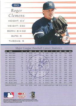 2001 Donruss - 1999 Retro #80 Roger Clemens Back