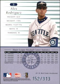 2001 Donruss - 1999 Retro Stat Line Career #3 Alex Rodriguez Back
