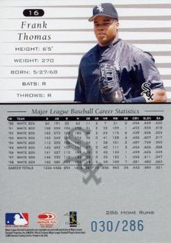 2001 Donruss - 1999 Retro Stat Line Career #16 Frank Thomas Back