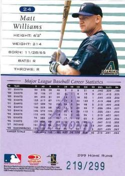 2001 Donruss - 1999 Retro Stat Line Career #24 Matt Williams Back