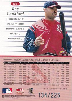 2001 Donruss - 1999 Retro Stat Line Career #56 Ray Lankford Back