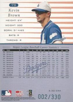 2001 Donruss - 1999 Retro Stat Line Career #79 Kevin Brown Back