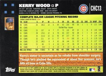 2007 Topps Chicago Cubs #CHC13 Kerry Wood Back
