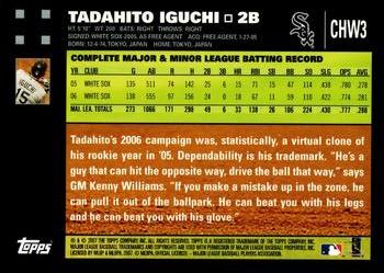 2007 Topps Chicago White Sox #CHW3 Tadahito Iguchi Back