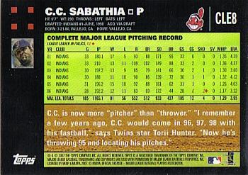 2007 Topps Cleveland Indians #CLE8 CC Sabathia Back