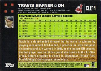 2007 Topps Cleveland Indians #CLE14 Travis Hafner Back