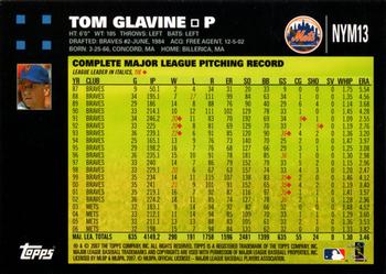 2007 Topps New York Mets #NYM13 Tom Glavine Back