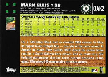 2007 Topps Oakland Athletics #OAK2 Mark Ellis Back