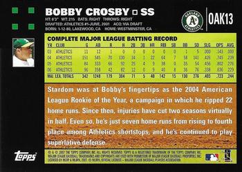 2007 Topps Oakland Athletics #OAK13 Bobby Crosby Back