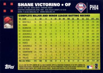 2007 Topps Philadelphia Phillies #PHI4 Shane Victorino Back