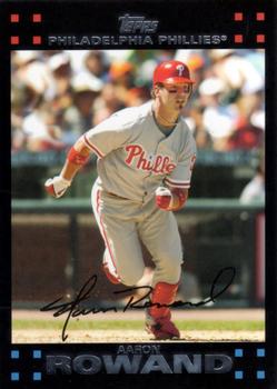 2007 Topps Philadelphia Phillies #PHI9 Aaron Rowand Front