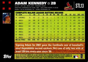 2007 Topps St. Louis Cardinals #STL13 Adam Kennedy Back