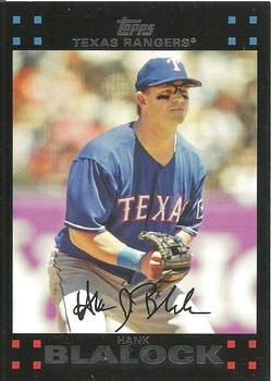 2007 Topps Texas Rangers #TEX11 Hank Blalock Front