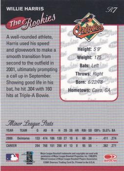 2001 Donruss - Baseball's Best The Rookies Bronze #R7 Willie Harris  Back