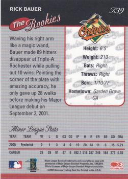 2001 Donruss - Baseball's Best The Rookies Bronze #R39 Rick Bauer  Back