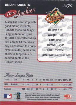 2001 Donruss - Baseball's Best The Rookies Bronze #R70 Brian Roberts  Back