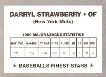 1990 Baseballs Finest Stars (unlicensed) #NNO Darryl Strawberry Back