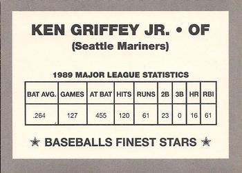 1990 Baseballs Finest Stars (unlicensed) #NNO Ken Griffey Jr. Back