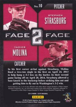 2014 Donruss - Elite Face 2 Face #10 Stephen Strasburg / Yadier Molina Back