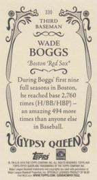 2016 Topps Gypsy Queen - Mini Foil #330 Wade Boggs Back