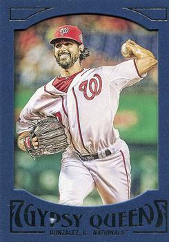 2016 Topps Gypsy Queen - Framed Blue #42 Gio Gonzalez Front