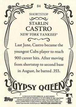 2016 Topps Gypsy Queen - Framed Blue #84 Starlin Castro Back