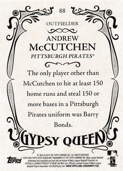 2016 Topps Gypsy Queen - Framed Blue #88 Andrew McCutchen Back
