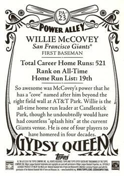 2016 Topps Gypsy Queen - Power Alley #PA-23 Willie McCovey Back