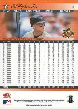 2001 Donruss - Baseball's Best Silver #3 Cal Ripken Jr.  Back