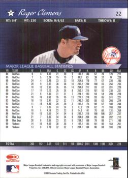 2001 Donruss - Baseball's Best Silver #22 Roger Clemens  Back