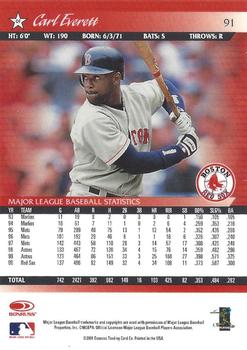 2001 Donruss - Baseball's Best Silver #91 Carl Everett  Back
